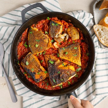 Pan Fried Fish Fillet with Spiced Tomato Sauce Recipe | SideChef