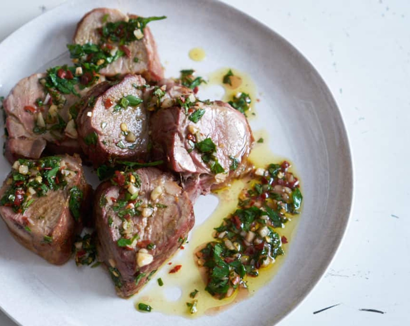 Grilled Pork Tenderloin with Chimichurri Sauce