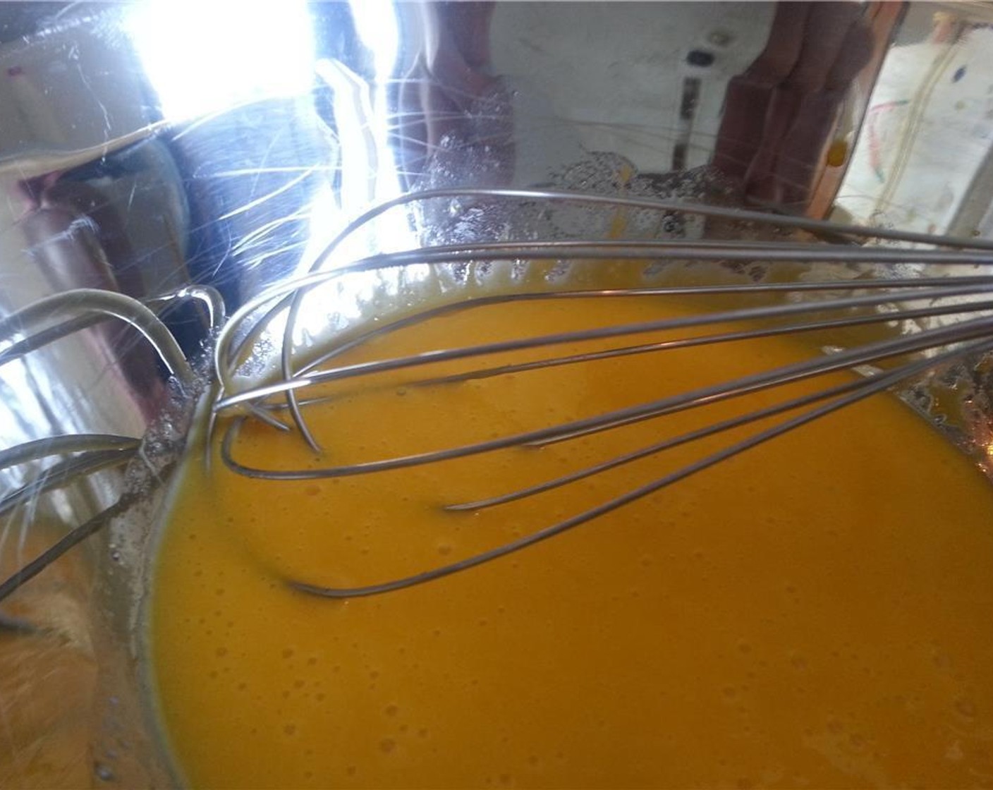 step 3 In a separate bowl, whisk egg yolks until blended. Add Granulated Sugar (1 Tbsp) and stir to incorporate. Add the cooled, melted butter slowly into the egg yolks. Then, whisk the egg yolk mixture into the egg whites until incorporated.