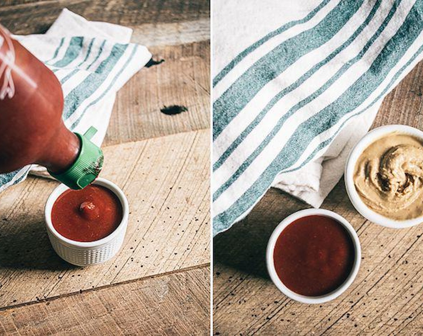 step 1 Add Cashew Butter (2 Tbsp), Sriracha (2 Tbsp), Almond Milk (2 Tbsp), Toasted Sesame Oil (1 tsp), Apple Cider Vinegar (1/2 tsp), Maple Syrup (1 tsp) and Ground Turmeric (1/2 tsp) to small bowl and whisk until smooth and creamy.