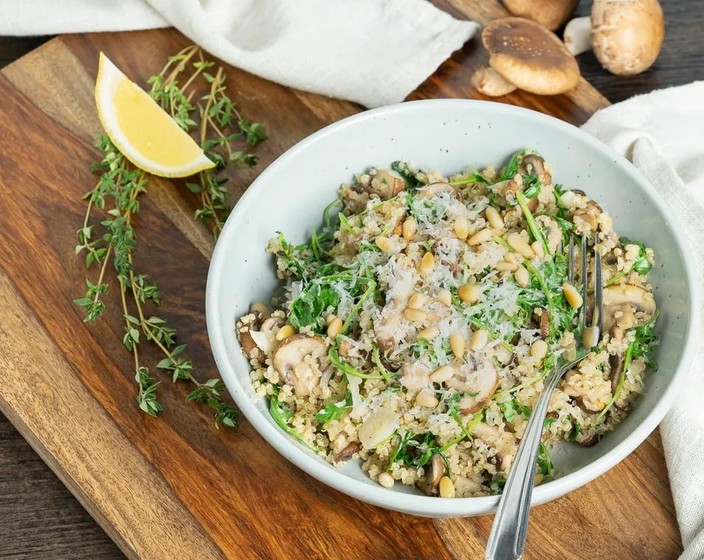 Mushroom and Arugula Quinoa Bowls  Recipe | SideChef