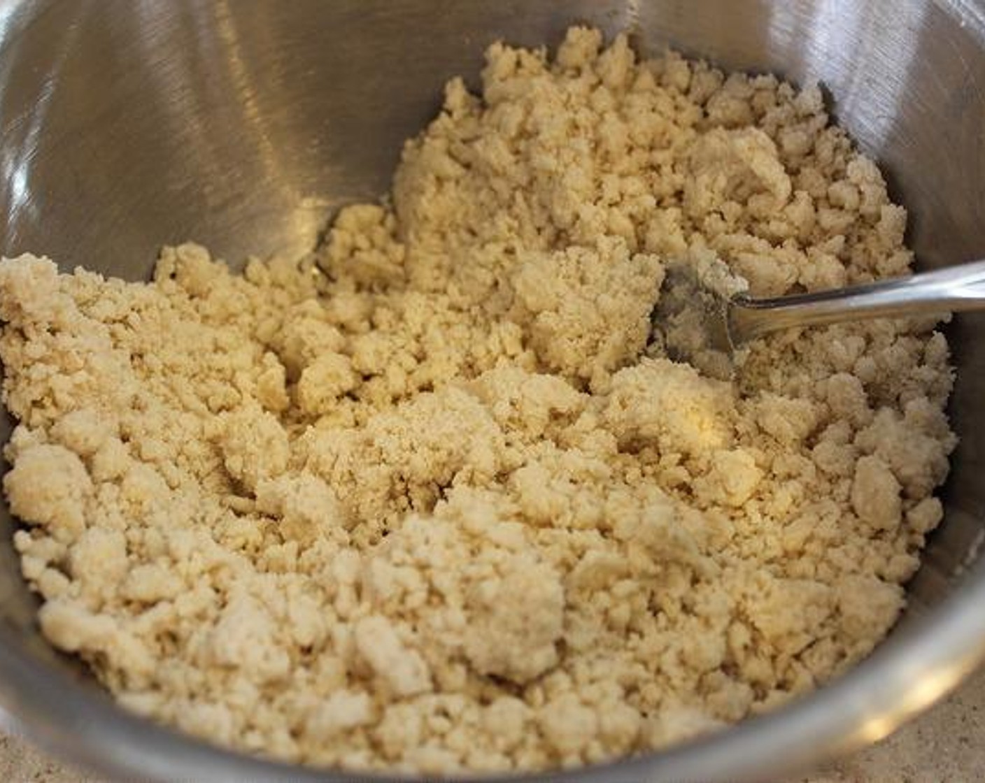 step 1 Mix together the Gluten-Free All-Purpose Flour (2 cups) along with optional Salt (1/2 tsp) and Granulated Sugar (1/2 Tbsp). Blend in Palm Shortening (1/2 cup) with Pastry Tool or Fork, and mix until crumbly.