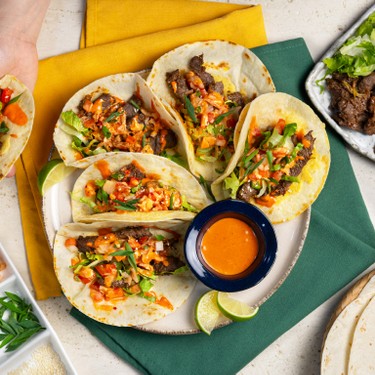 Korean Beef Taco (Bulgogi) with Kimchi Pico de Gallo Recipe | SideChef