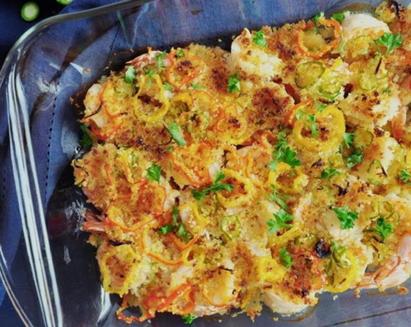 Spicy Garlic Pepper Baked Shrimp