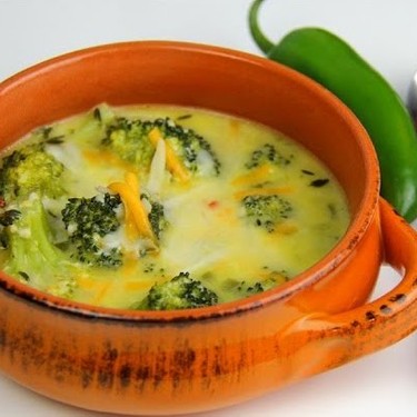 Light Cheesy Jalapeño Broccoli Soup Recipe | SideChef