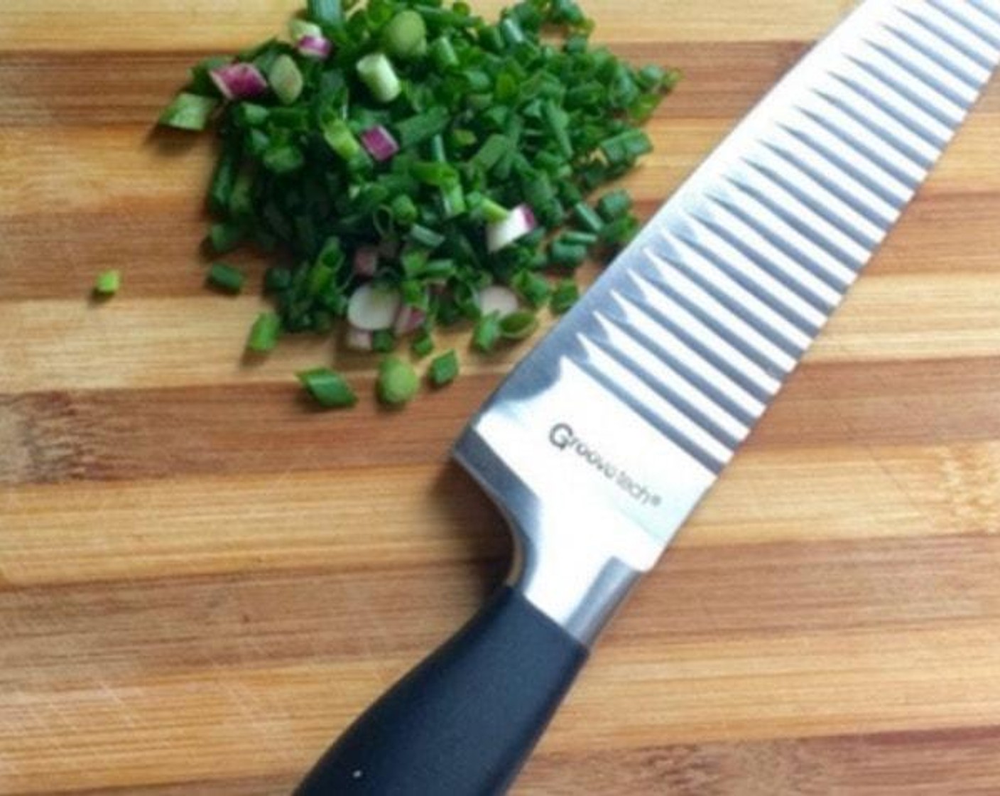 step 4 Chop some fresh Scallions (2 stalks).