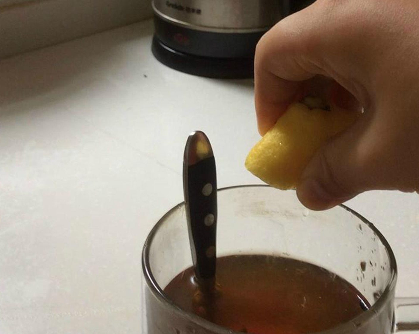 step 5 Squeeze Lemon (1/3) into the mixture. Discard the peel. Stir.