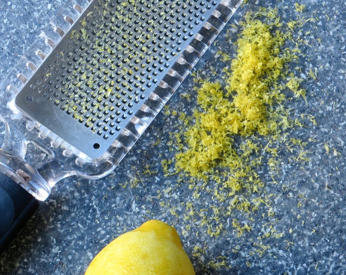 step 7 Zest the Lemon (1) and prepare the Fresh Basil (4 Tbsp).