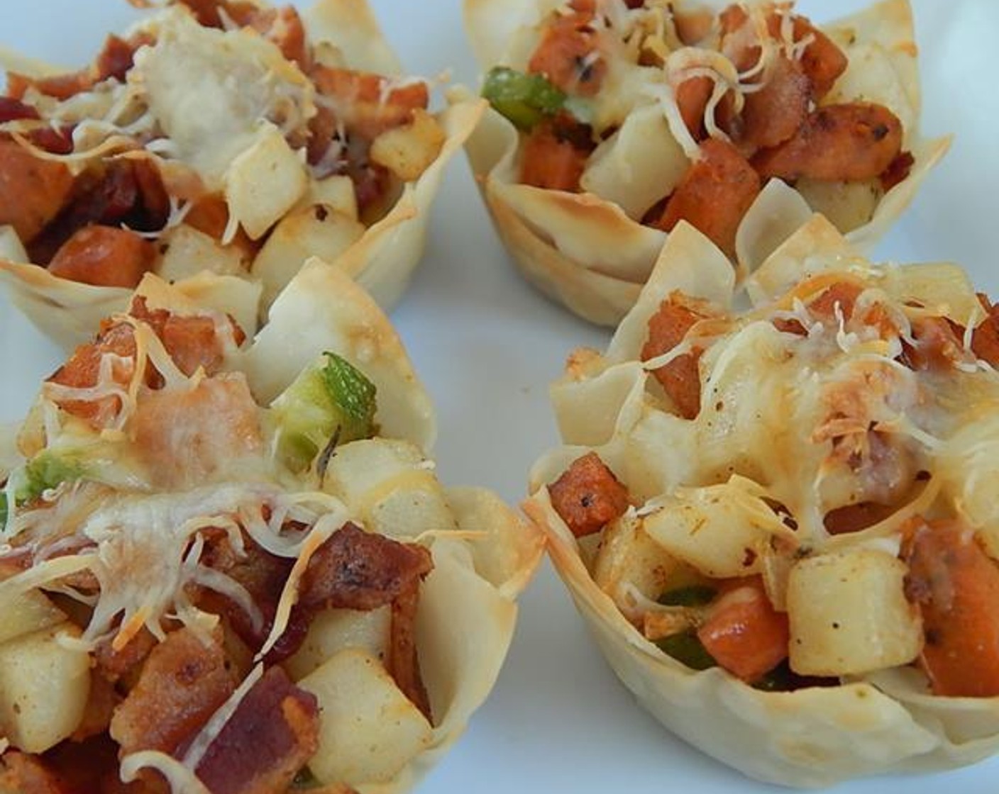 Breakfast Wonton Cups