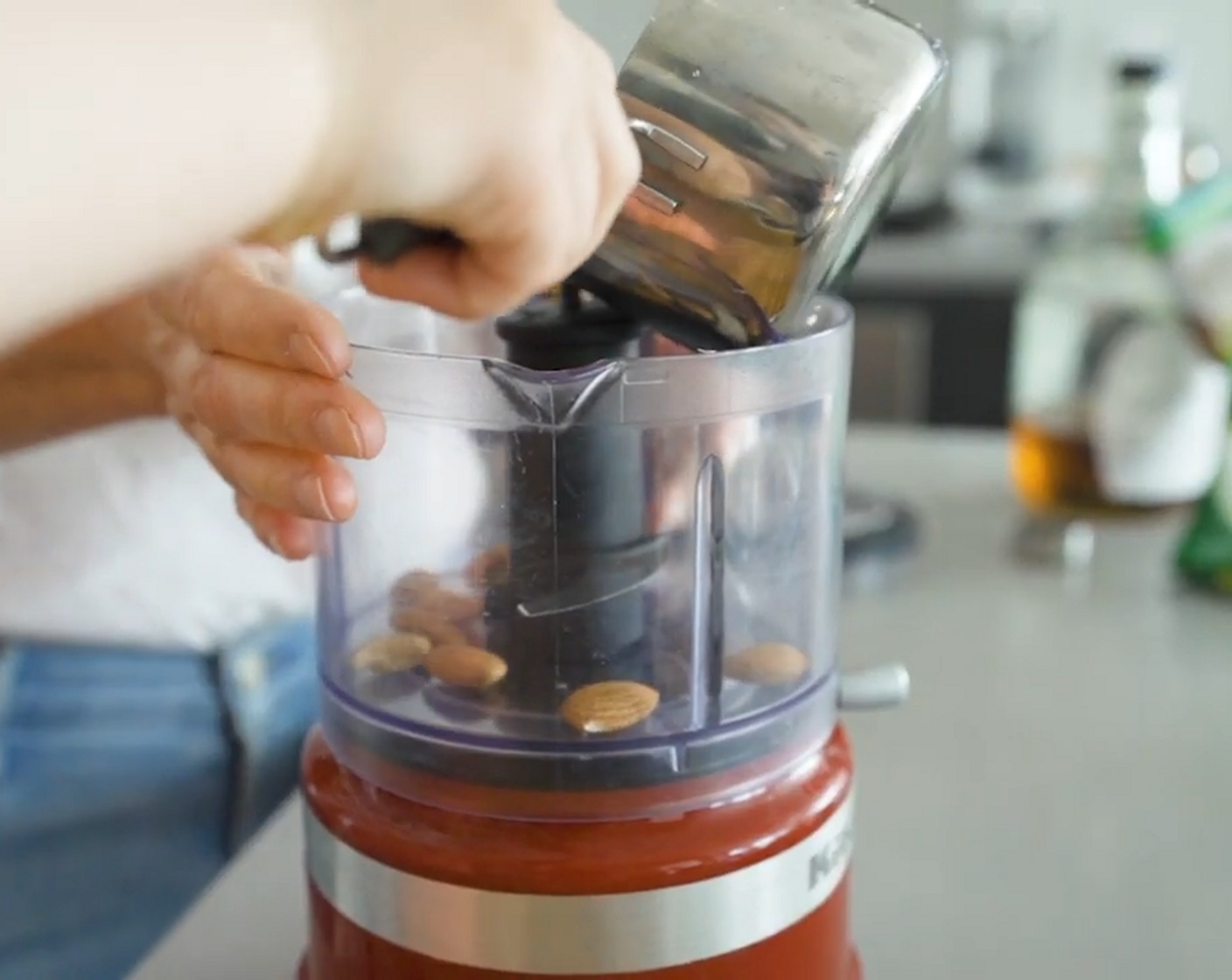 step 5 Finely chop the Walnut (1 cup), Sunflower Seeds (1 cup), and Almonds (1 cup) or blitz them in a food processor. I use the food processor method because it's much quicker.