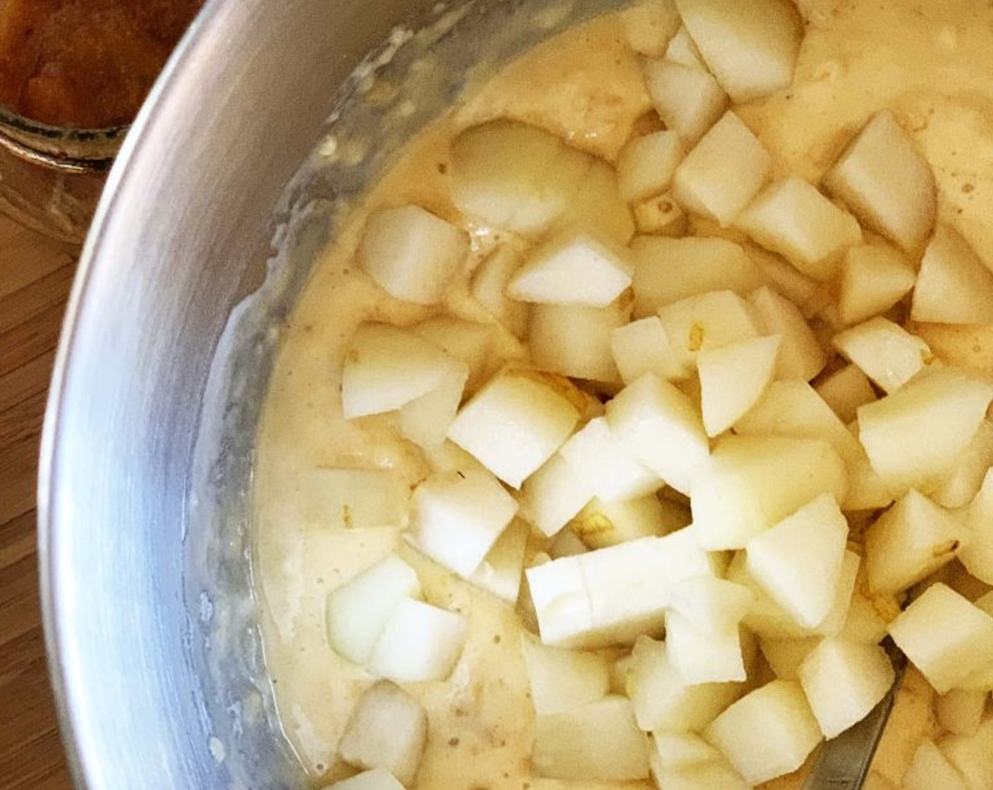 step 4 Last fold in the Pears (1 1/3 cups).