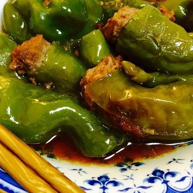 Japanese Stuffed Green Peppers Recipe | SideChef