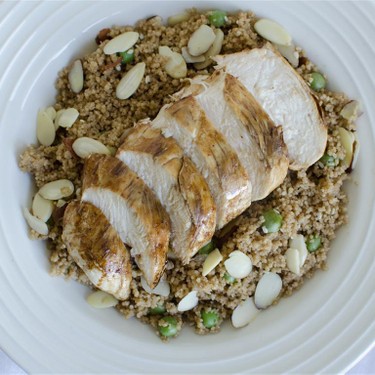Soy-Glazed Chicken with Asparagus & Pea Couscous Recipe | SideChef