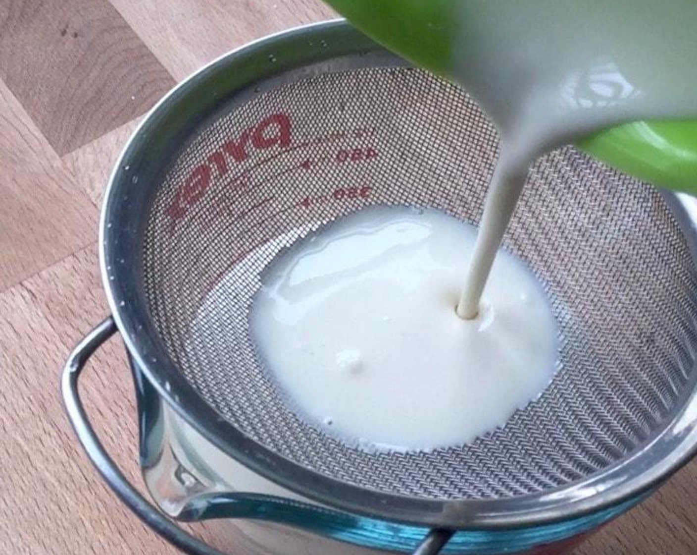 step 5 Using a strainer, strain batter to remove any lumps.