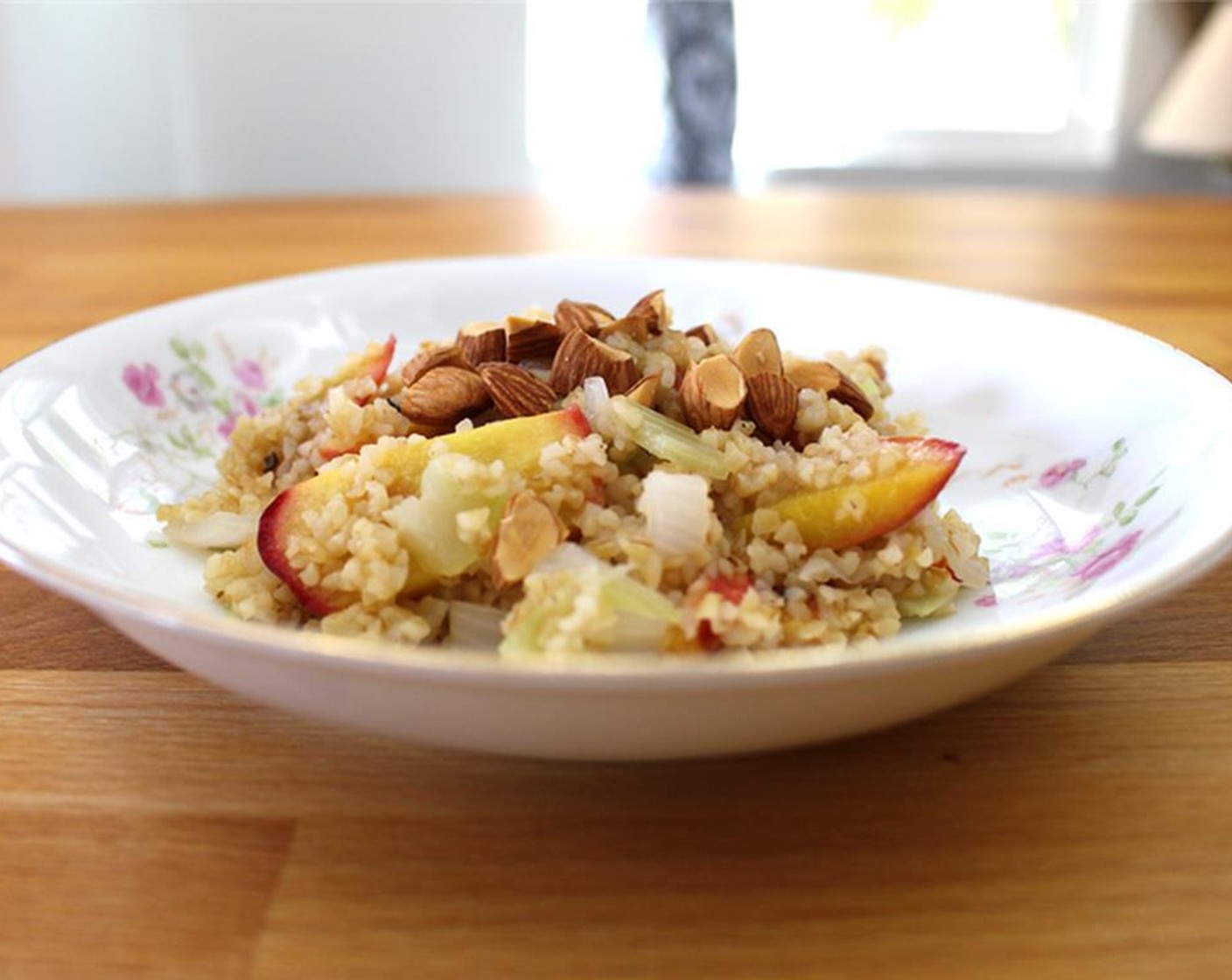 step 10 Cool for about 10 minutes, then serve topped with Almonds (1/2 cup).