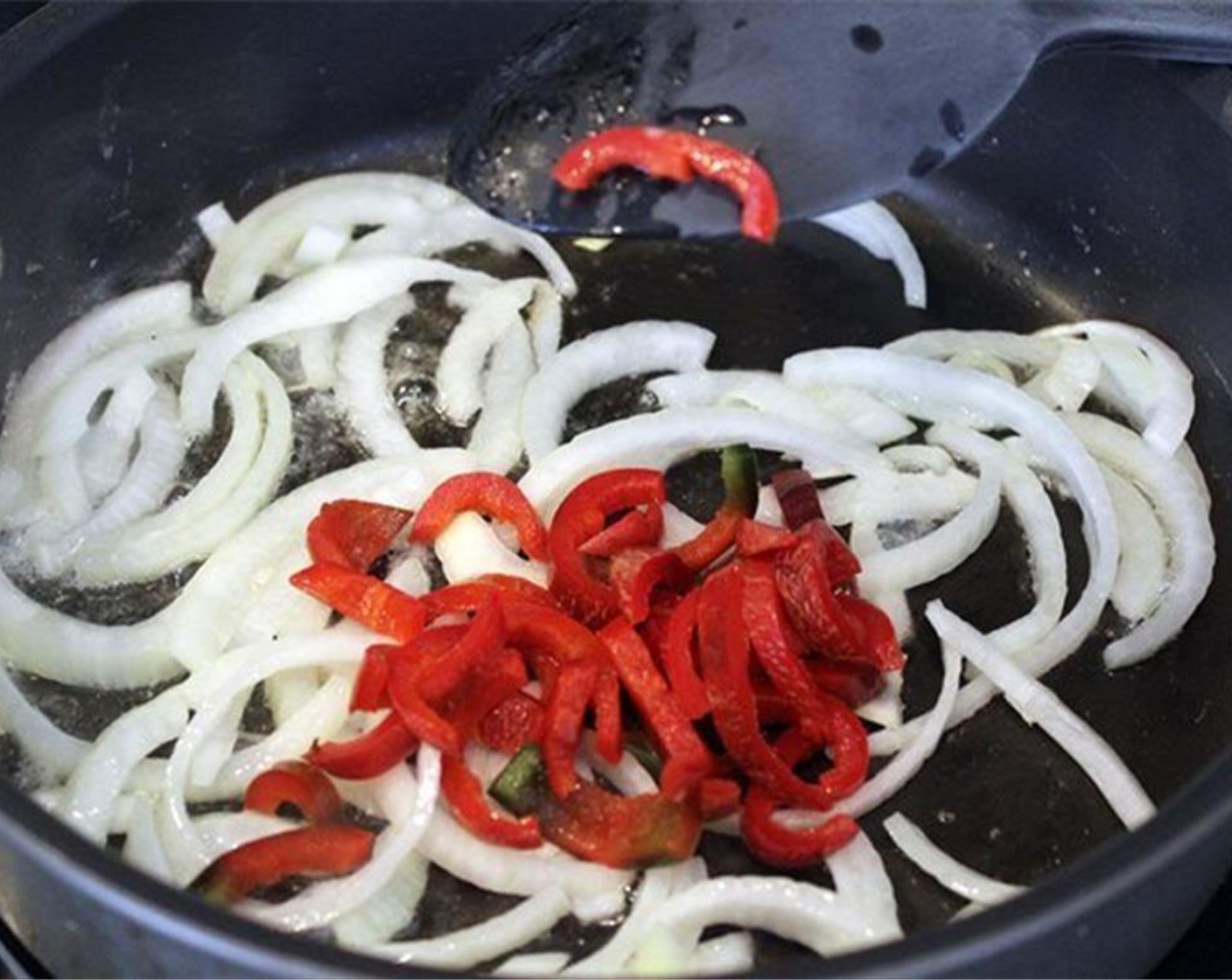 step 16 Add the chili pepper and let cook for 3 more minutes until veggies are just starting to soften - and sizzle.