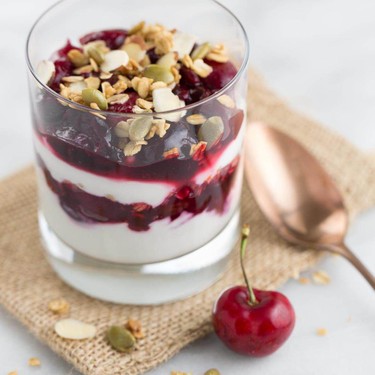 Cherry Yogurt Parfaits with Crunchy Granola Recipe | SideChef