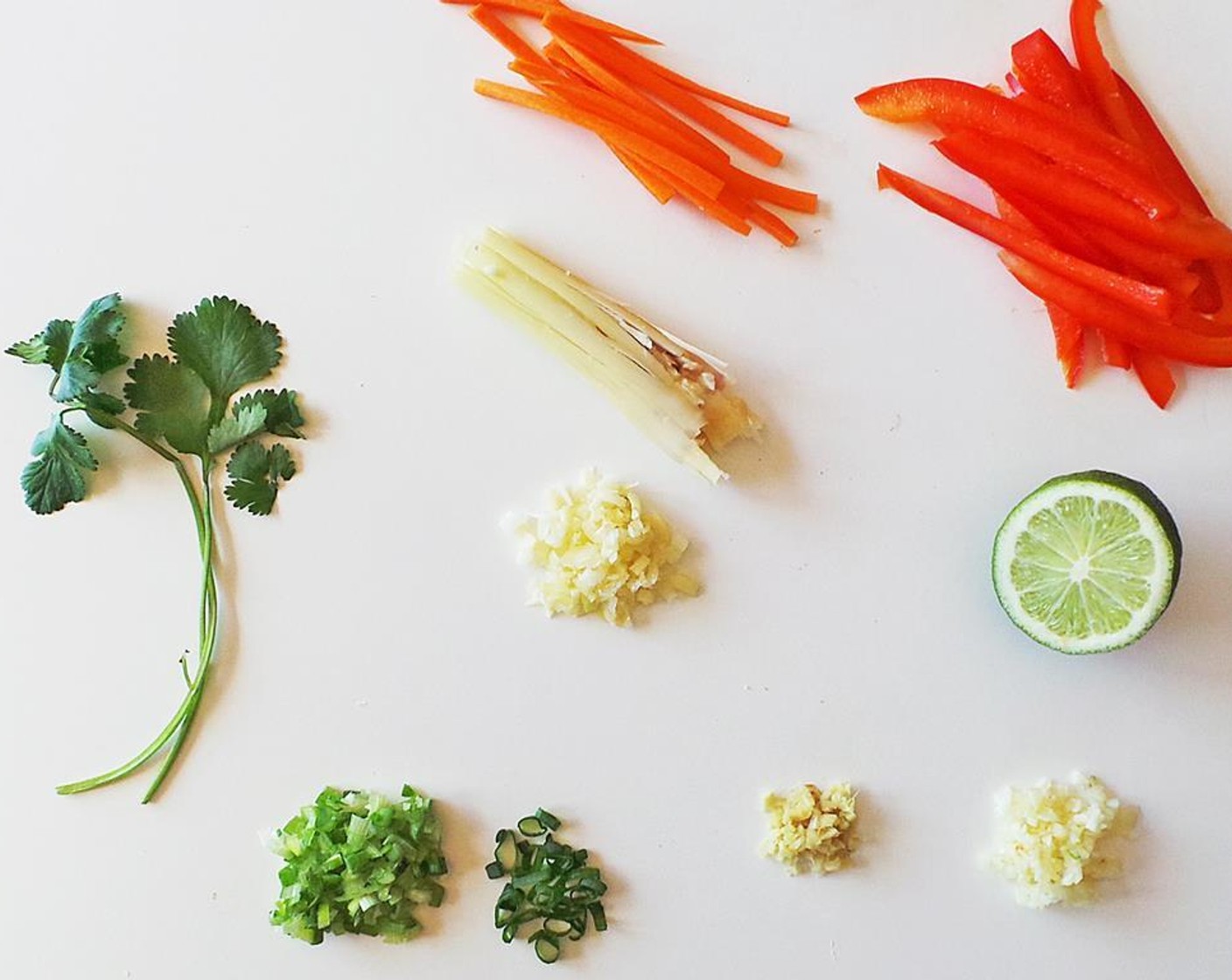 step 1 To prepare the Lemongrass (1 stalk), remove any outer discolored or loose layers. Smash the stalk with your knife 1-2 times. Set aside approx. 1" of the stalk and mince. Reserve the remaining stalk.