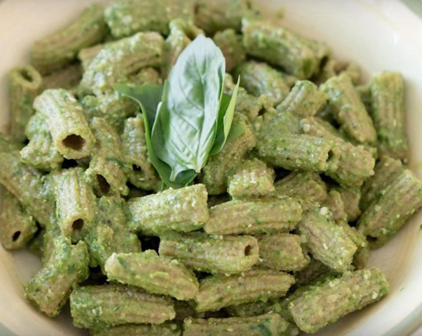 Red Fife Spinach Pasta with Lemon Basil Pesto Recipe SideChef