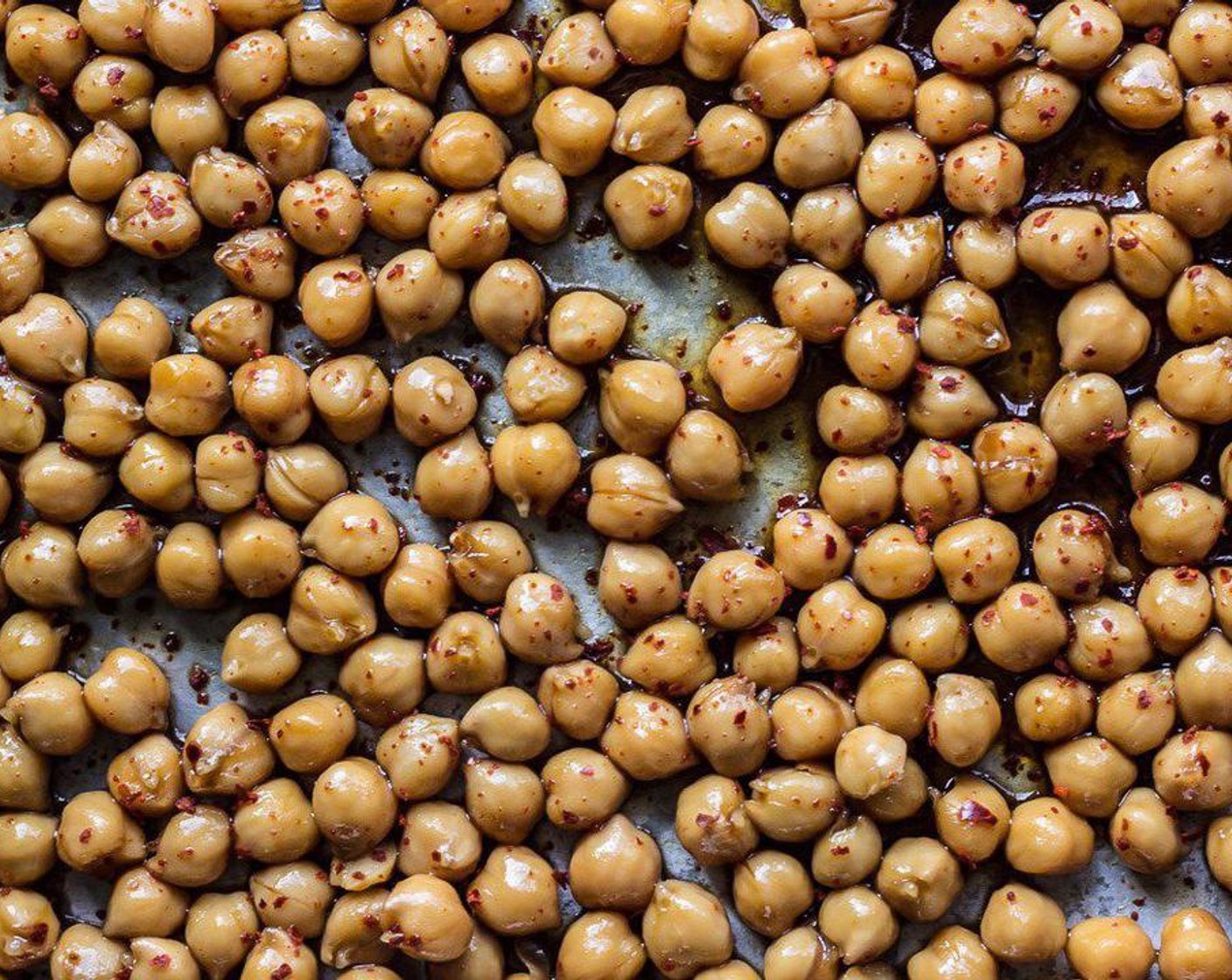 step 3 Drain the Chickpeas (2 cans) and toss in a bowl with Tamari Soy Sauce (3 Tbsp), Granulated Sugar (3 Tbsp), Neutral Oil (2 Tbsp), Ground Ginger (1 tsp), Crushed Red Pepper Flakes (1 tsp).