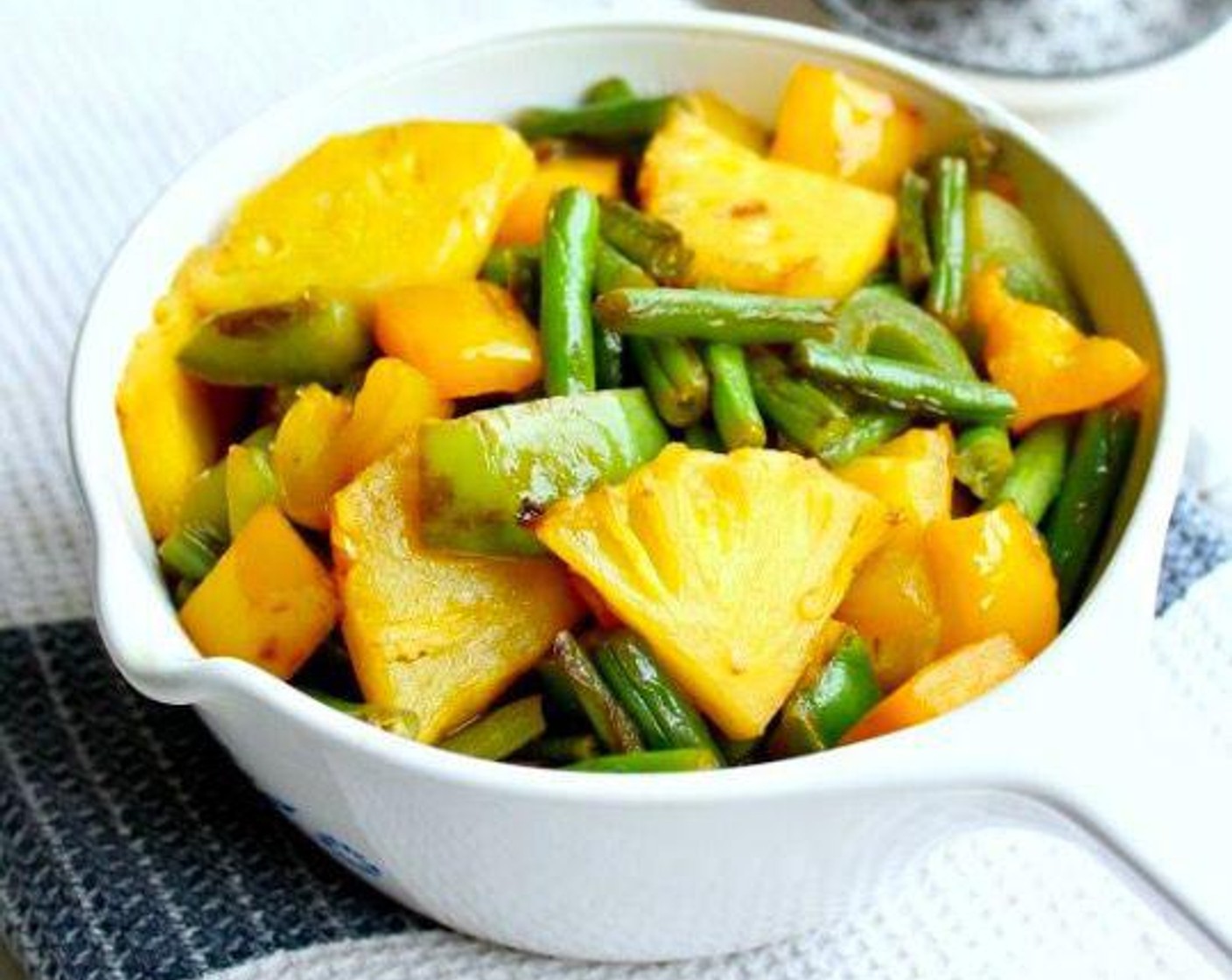 Green Bean Yellow Pepper Pineapple Stir Fry