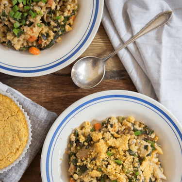 New Year's Hoppin’ John and Greens with Corn Bread Recipe | SideChef