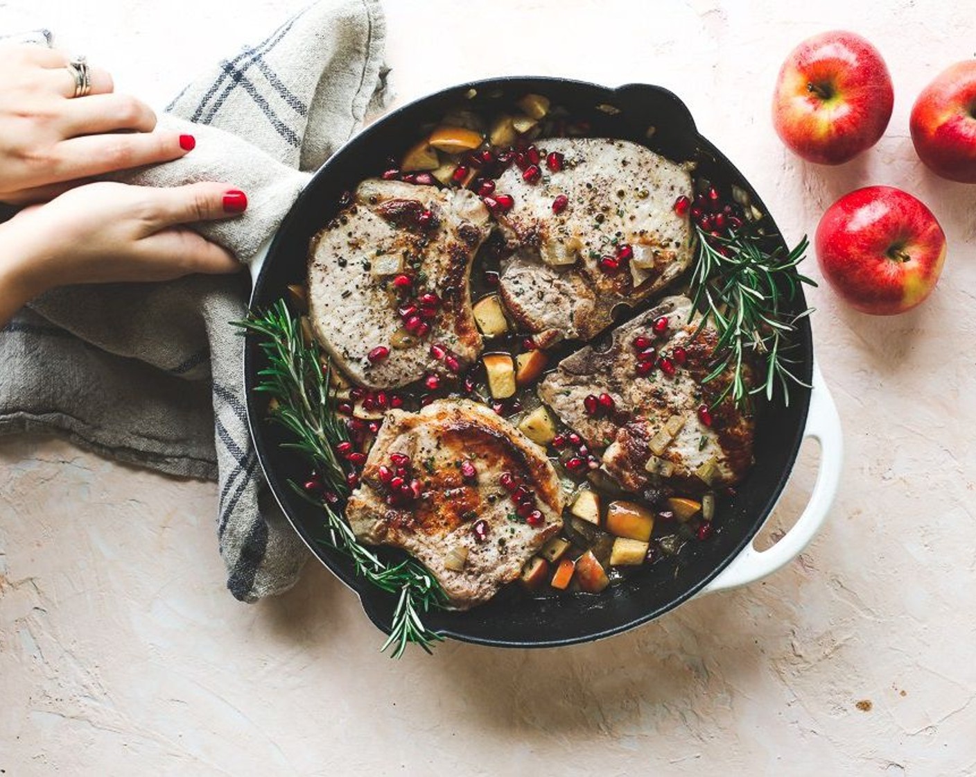 step 8 Top with Pomegranate Seeds (1/3 cup) and serve.