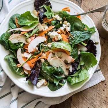 Goat Cheese Salad with Maple Poppyseed Dressing Recipe | SideChef