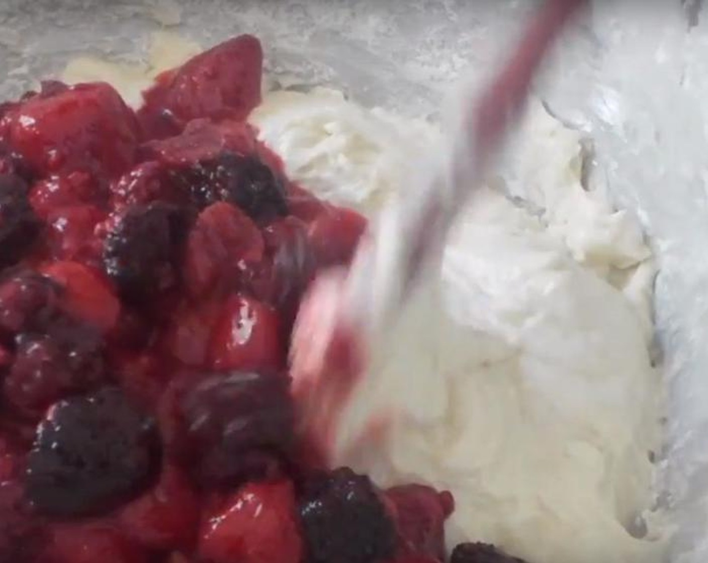 step 8 Add Fresh Blueberries (2 cups). Fold into the mixture carefully and do not over mix.