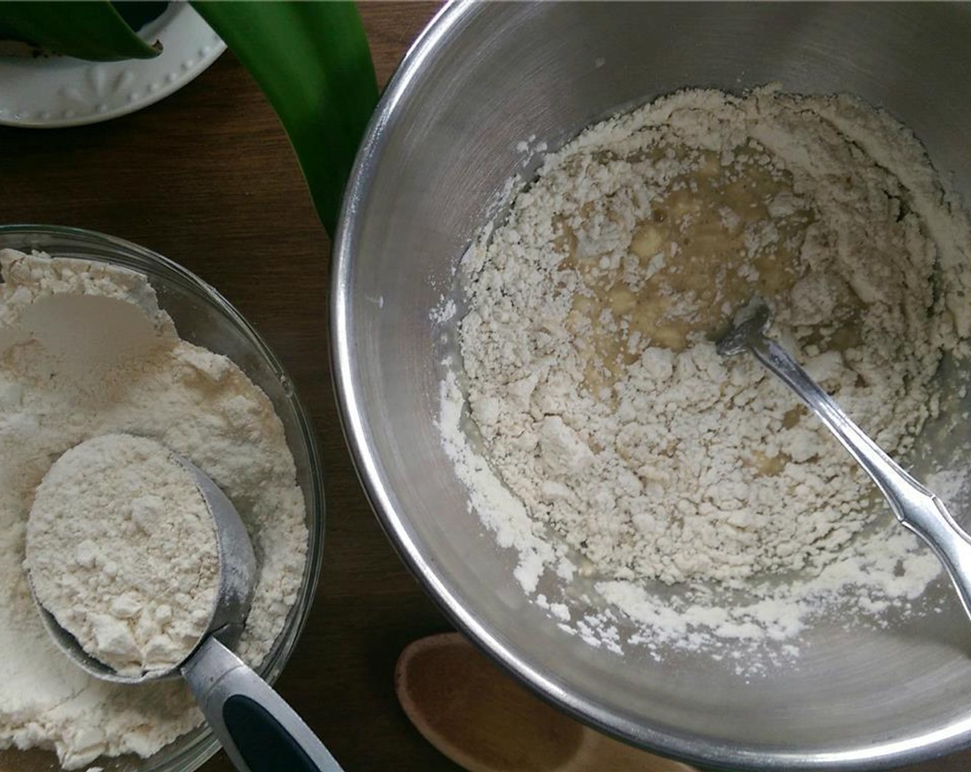 step 2 Stir in remaining flour, 1/4 cup at a time, adding only enough to form a soft dough.