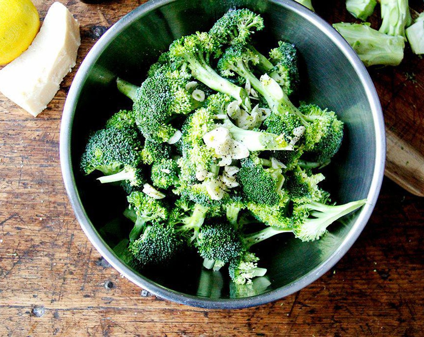 step 2 Cut the Broccoli (10 cups)  into florets.