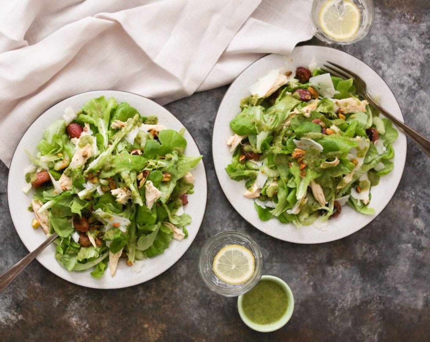 Salad with Chicken, Roasted Grapes and Manchego