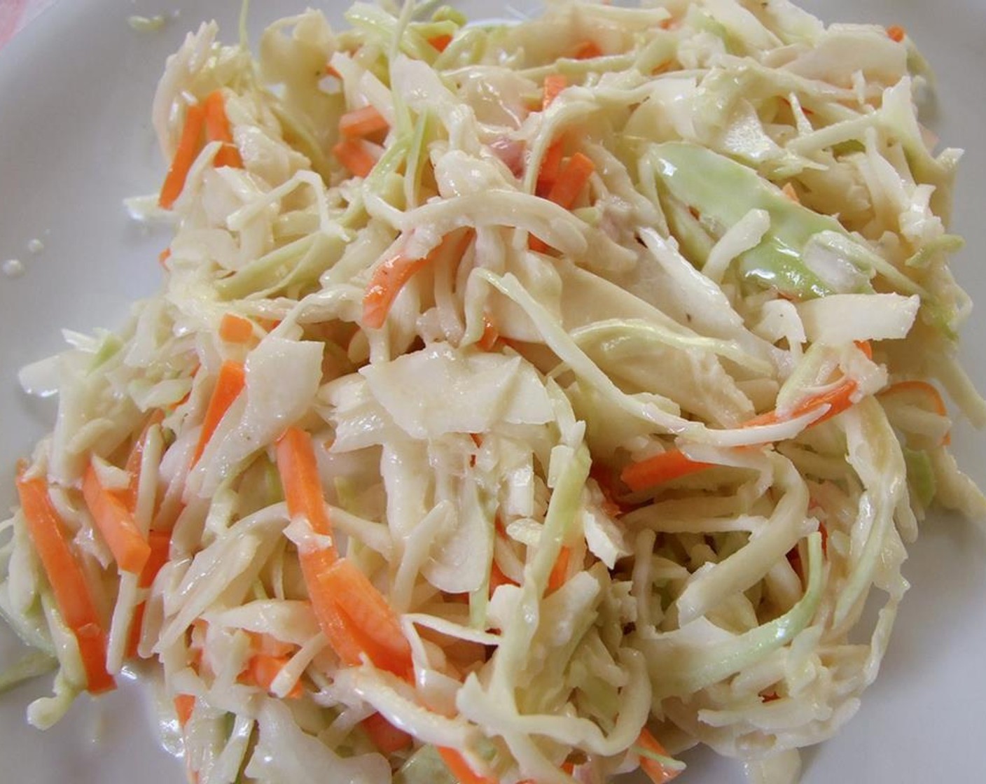 step 3 Combine the dressing with the chopped vegetables, Salt (1/4 tsp), and Freshly Ground Black Pepper (1/2 tsp) to make the coleslaw and mix well. Set aside in the fridge.