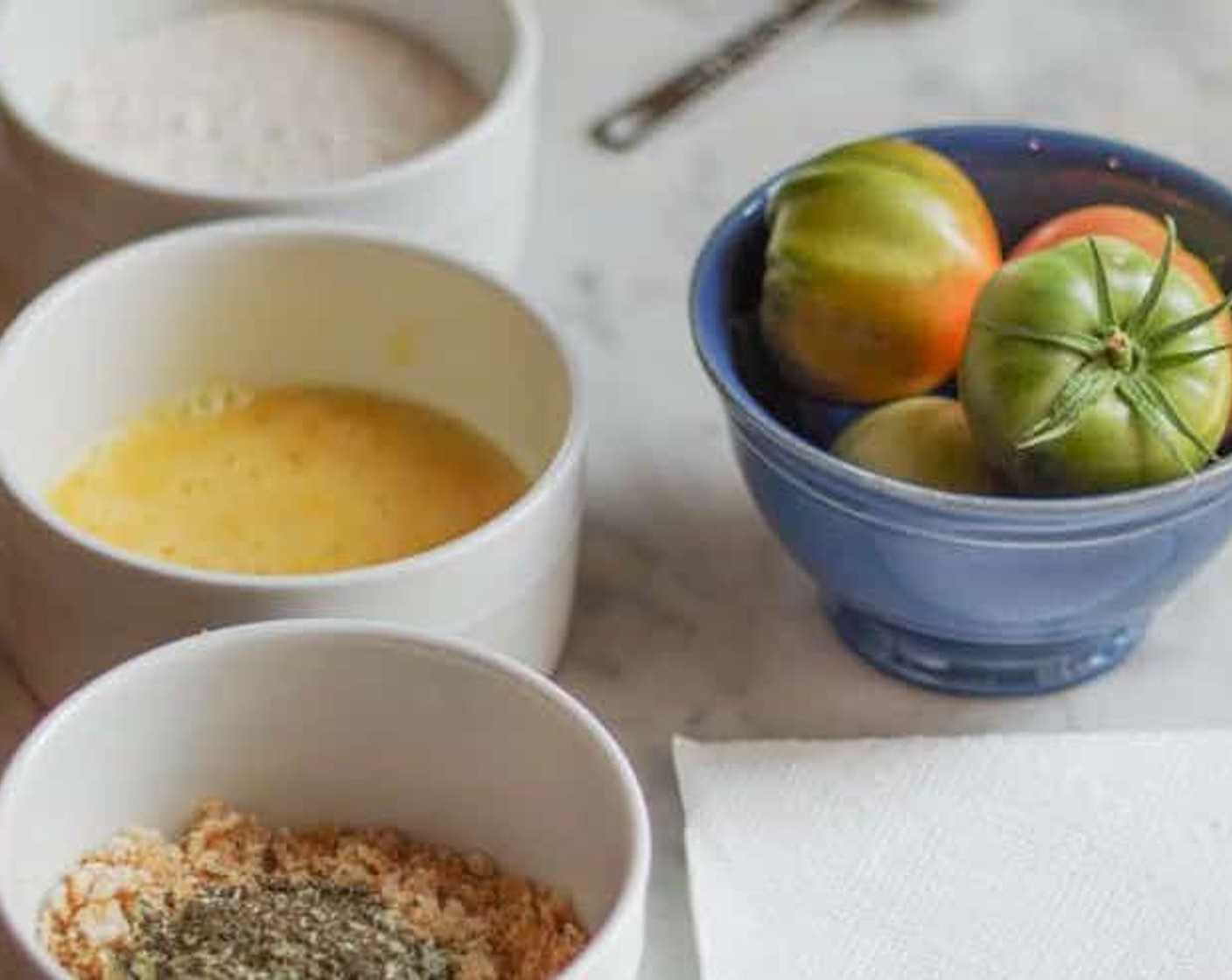 step 3 Prepare your Triple Coating Station with 3 shallow bowls: 1st bowl - Put your All-Purpose Flour (1 cup) in one. 2nd bowl - Beat Eggland's Best Classic Eggs (2) until just combined.  3rd bowl - Mix the Italian Seasoning (2 Tbsp) with the Ritz® Crackers (2 cups).