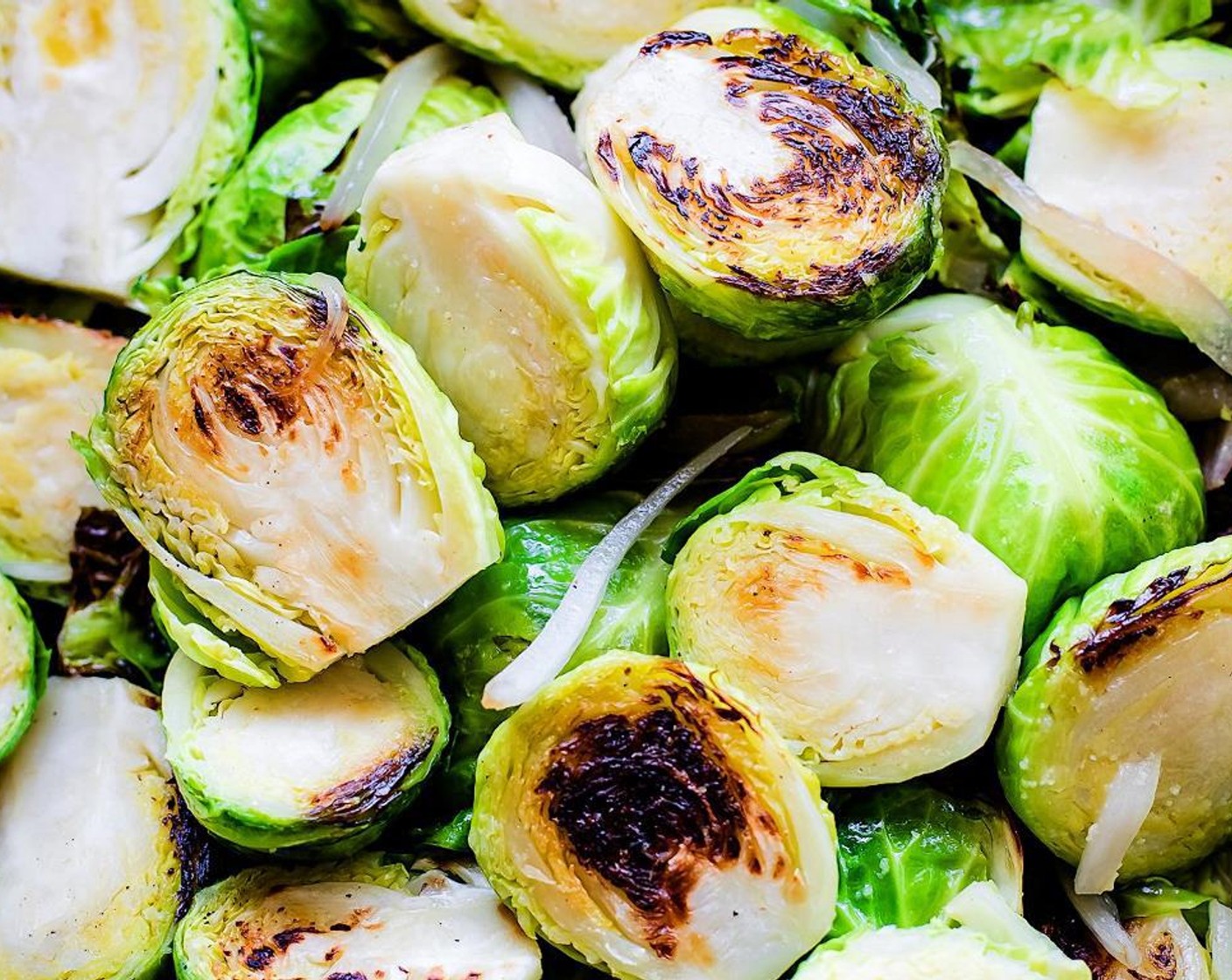 step 5 Add Olive Oil (1 Tbsp) to a skillet or fry pan. Heat on medium heat then add in your Brussels sprouts and Shallot (1). Pan Fry on medium-high for 7-10 minutes or until Brussels Sprouts start to get tender and crispy brown on edges.