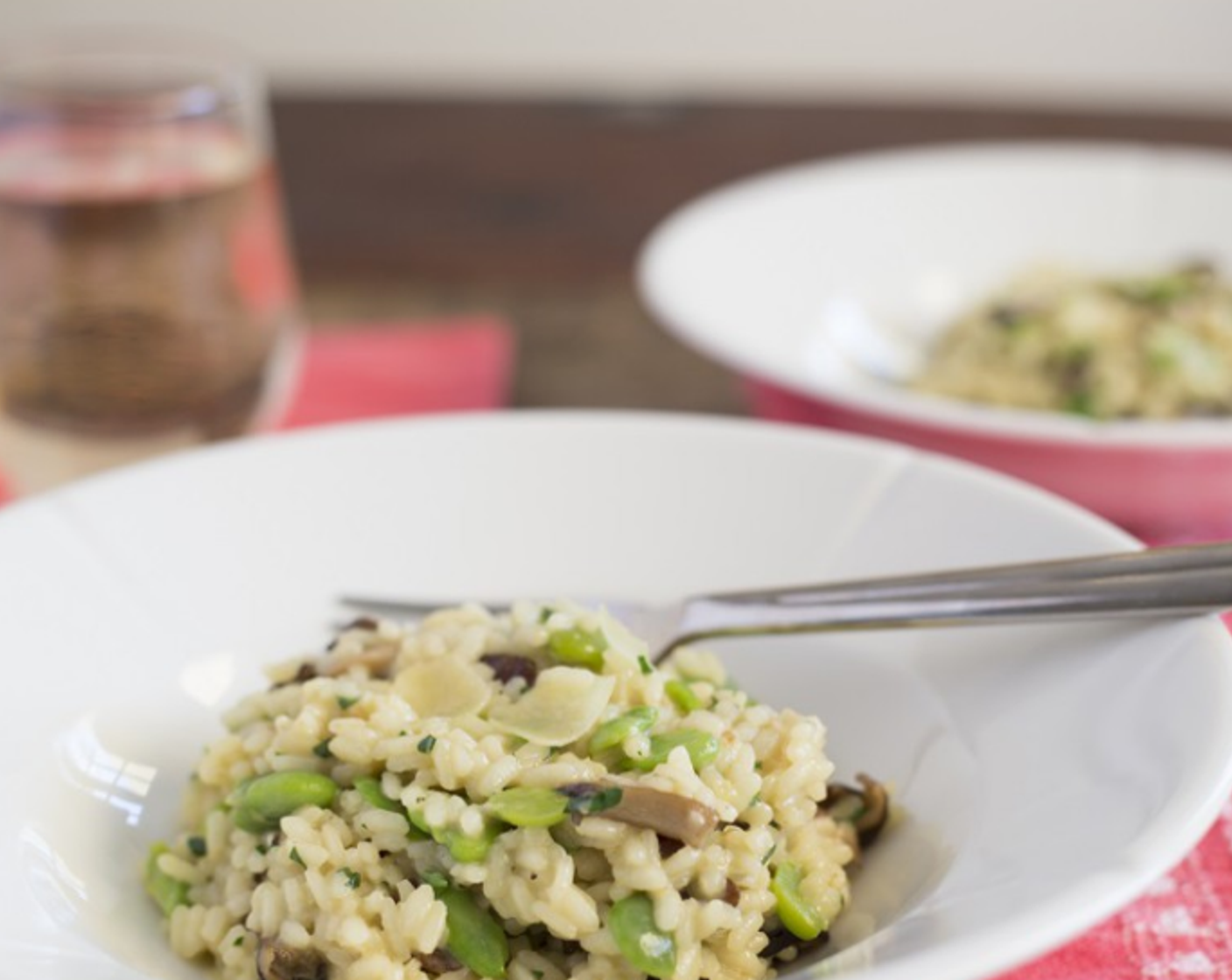 Fava Bean and Mushroom Risotto