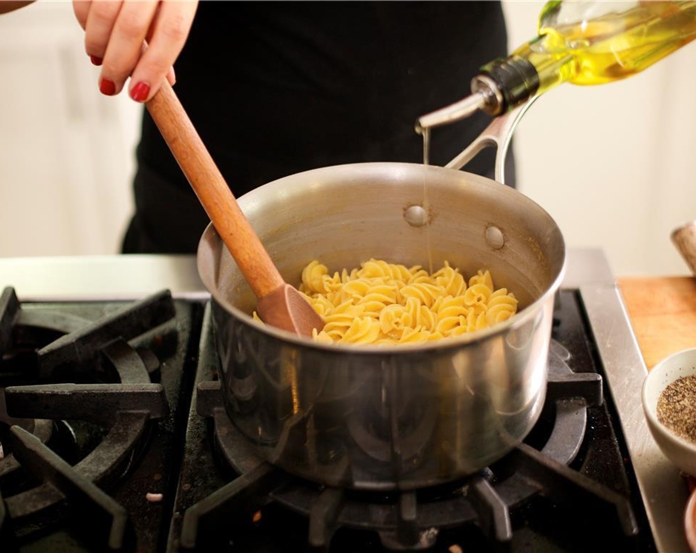 step 6 Fill a medium saucepan with water and salt and bring to a boil over medium high heat.