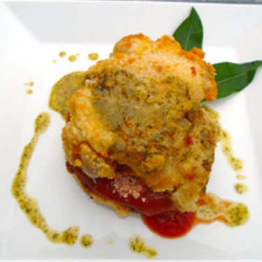 Parmesan Crusted Chicken Thighs with Potato Patty Recipe | SideChef
