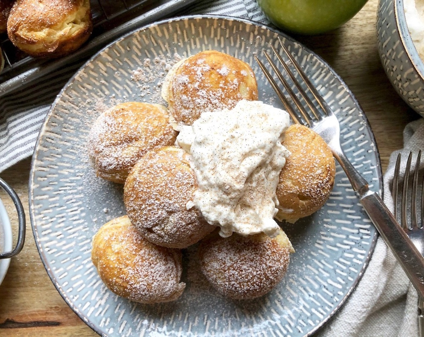 step 12 Be sure to let the filled pancakes cool slightly before eating. Serve with maple whipped cream. Enjoy!