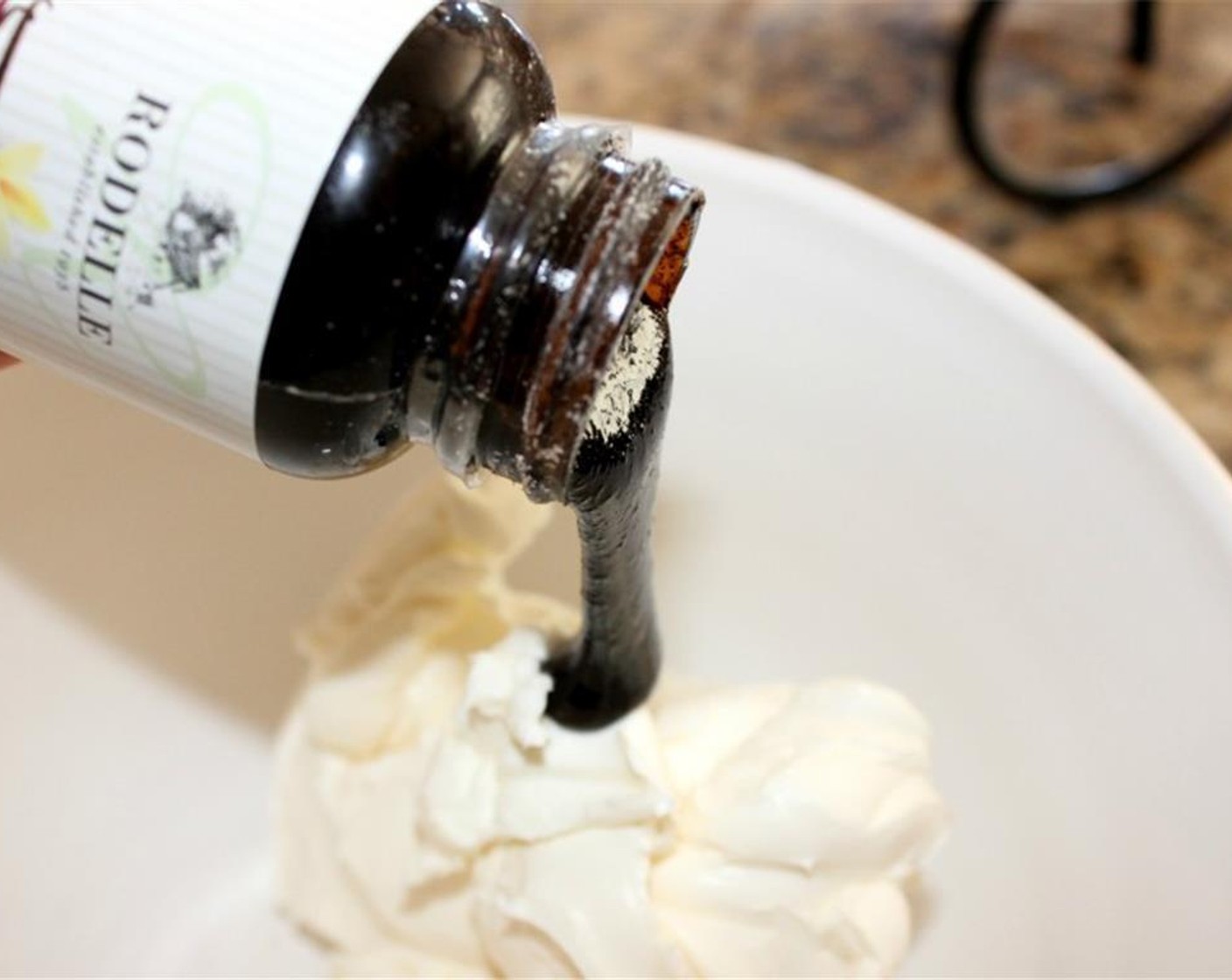 step 6 Remove from the oven and let cool in the pan. While cooling, make the vanilla bean cream cheese by beating Cream Cheese (2 cups) and Vanilla Bean Paste (2 tsp) with an electric mixer until smooth and creamy.