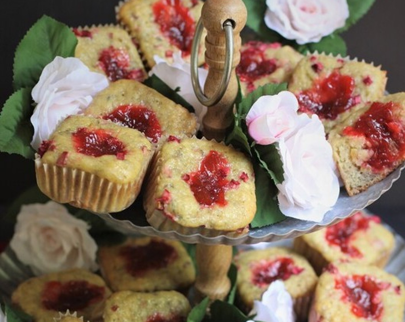 Rhubarb Banana Bread Bites