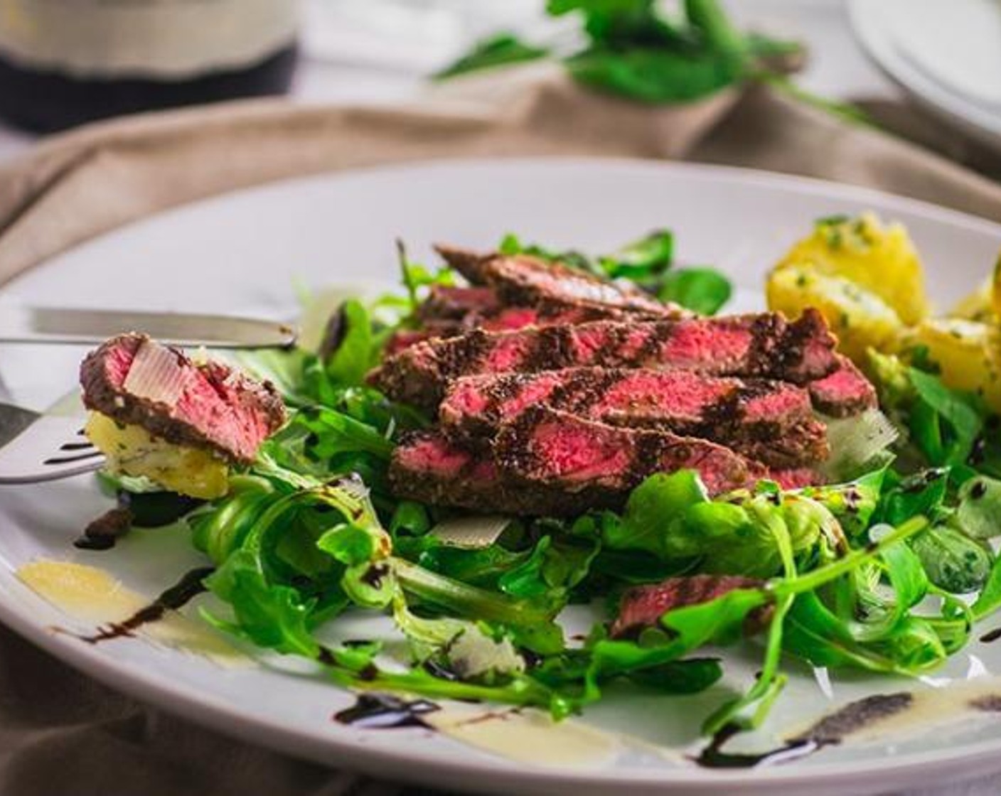 Italian Beef Tagliata with Parmesan Cheese & Balsamic Glaze