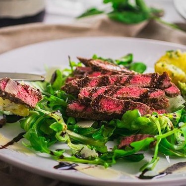 Italian Beef Tagliata with Parmesan Cheese & Balsamic Glaze Recipe | SideChef