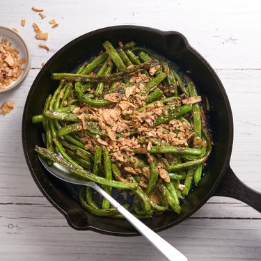 Roasted Green Beans with Crispy Fried Onions Recipe | SideChef