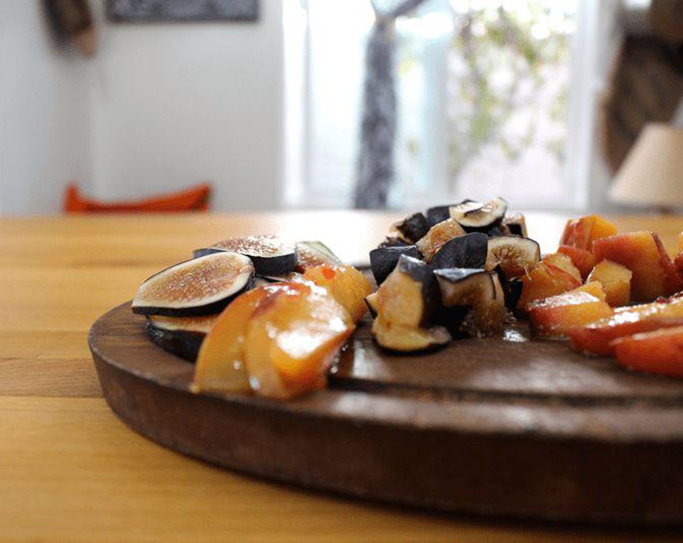 step 2 Chop your favorite seasonal Fresh Fruits (2 cups). Slice some of it and reserve it for the topping.