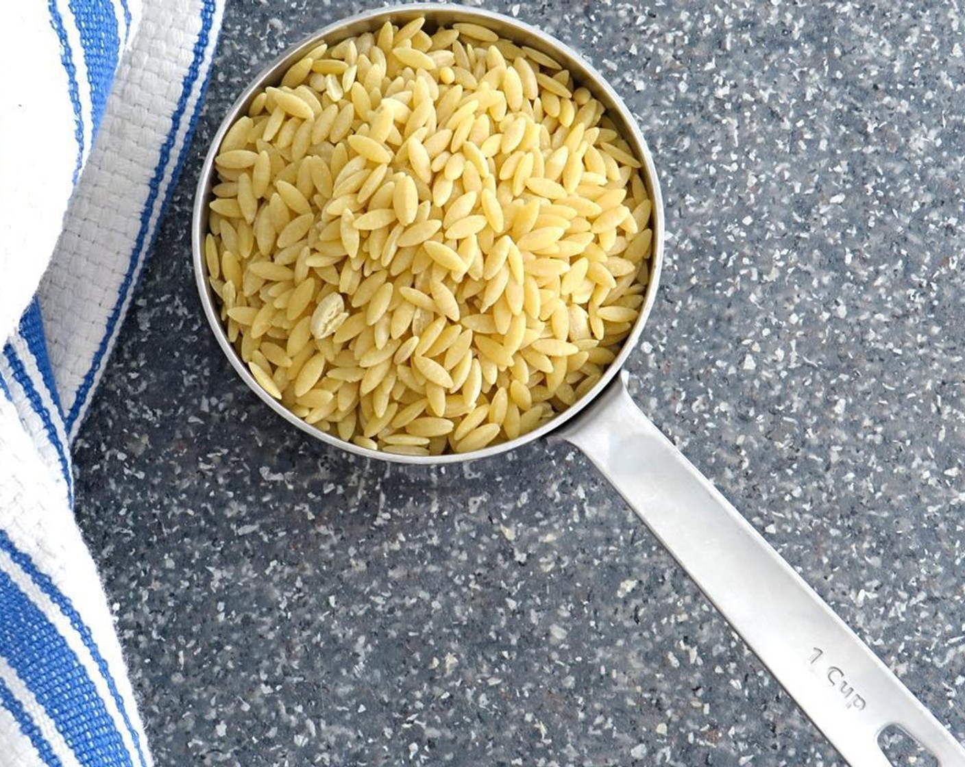 step 1 Fill a pot halfway with water and add Salt (1 tsp). Bring the pot to a boil and add the Orzo Pasta (1 cup). Cook, stirring occasionally for 9 to 10 minutes for al dente, or according to package directions.