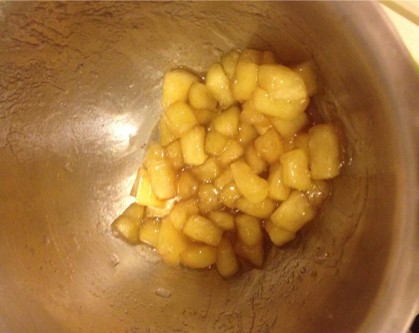 step 10 In a pan over medium heat, pan fry the apples until soft and tender.