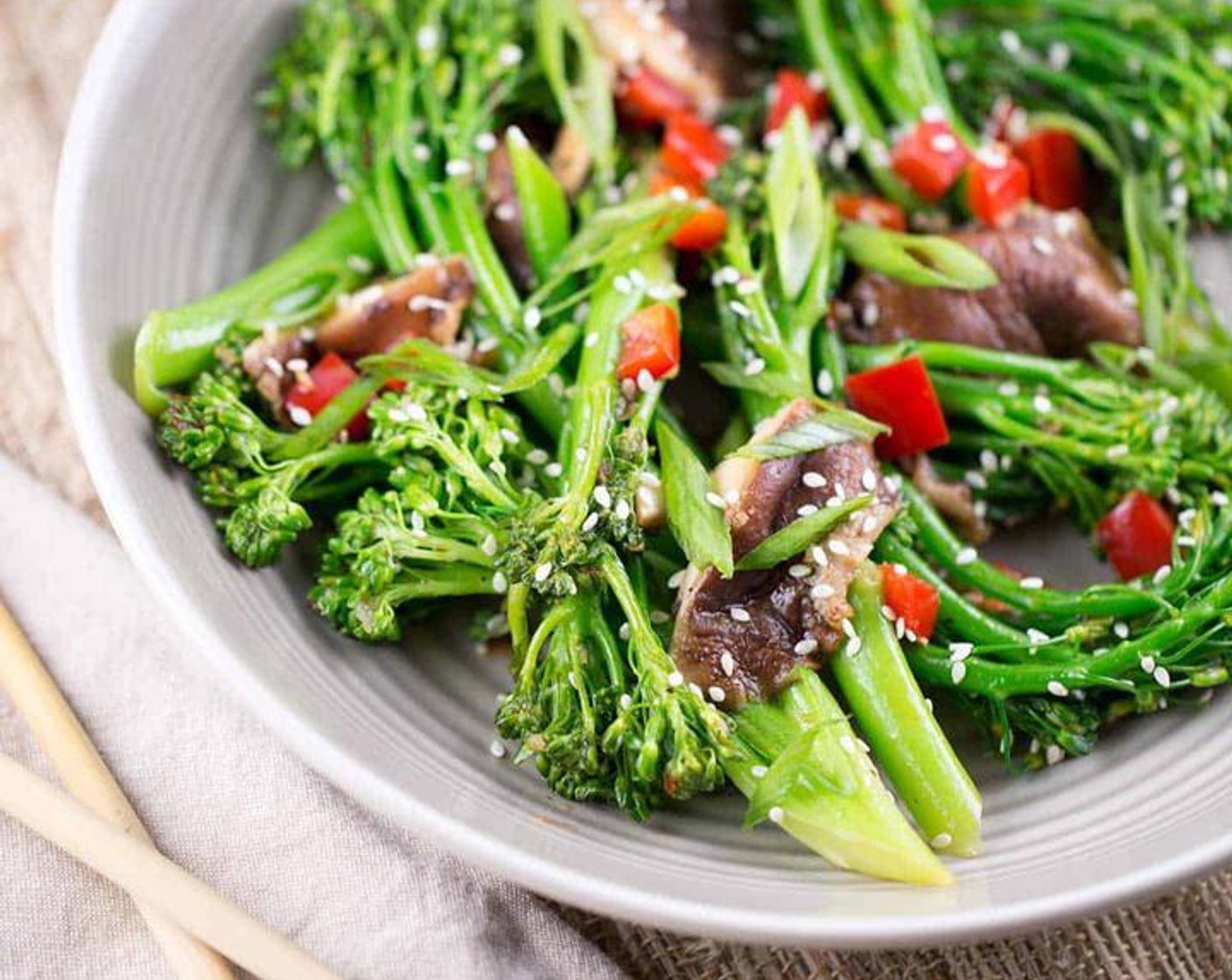 Stir-Fry with Broccolini and Shiitake Mushrooms