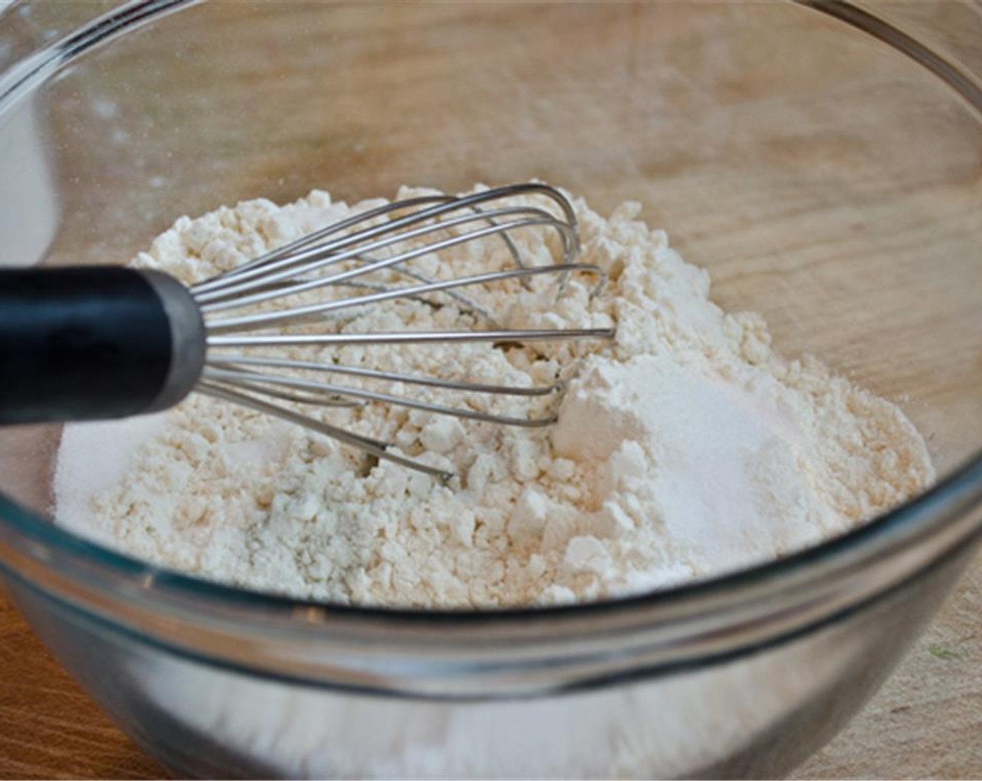 step 1 In a medium bowl, whisk together the All-Purpose Flour (1 1/2 cups), Granulated Sugar (2 Tbsp), Baking Powder (1 Tbsp), and Salt (1/2 tsp).