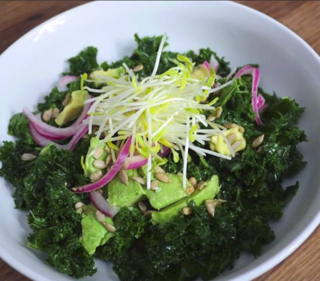 Tangy Kale and Avocado Salad Recipe SideChef